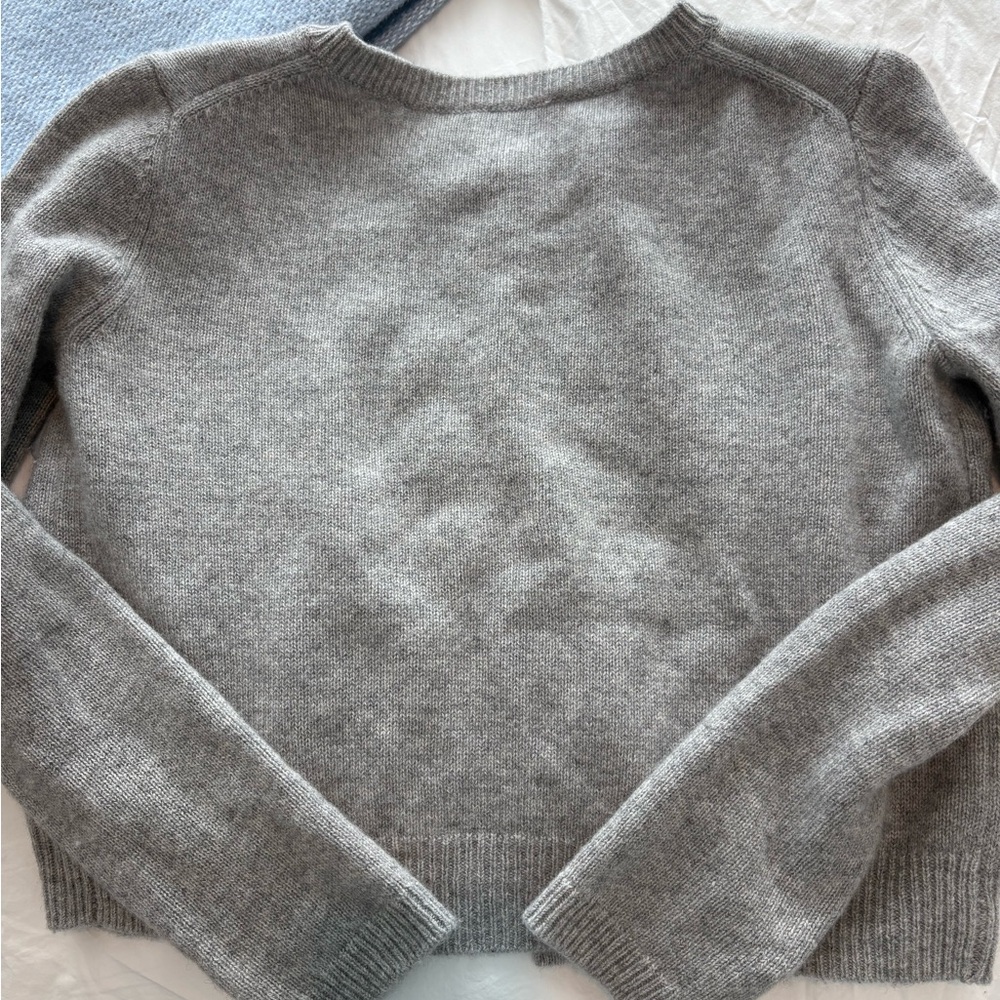 Reformation Clara Cashmere Cardigan, Color Granite, XS - Picture 5 of 6